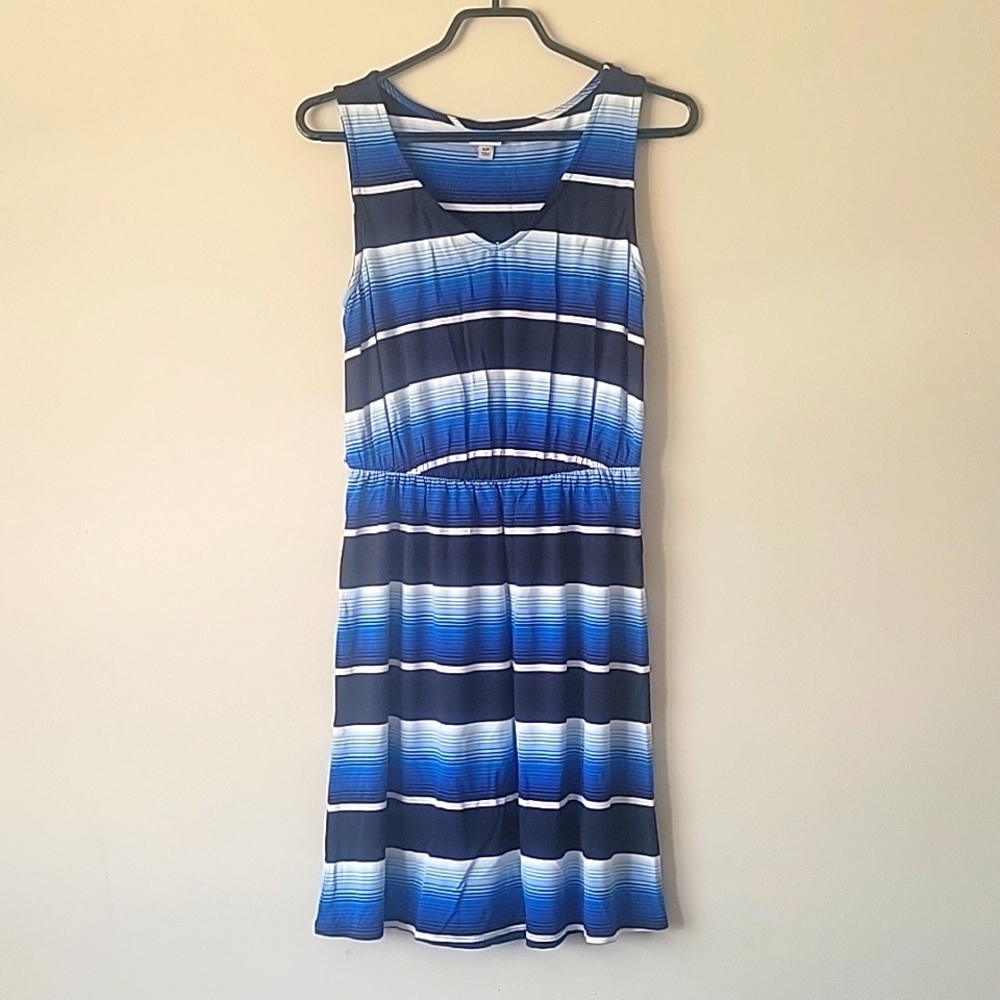 Blue & White Striped Dress